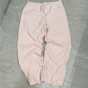 Hollister Light Pink Floral Eyelet Drawstring Pants